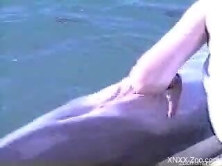 Man finger fucks dolphin in  naughty marine XXX kinks